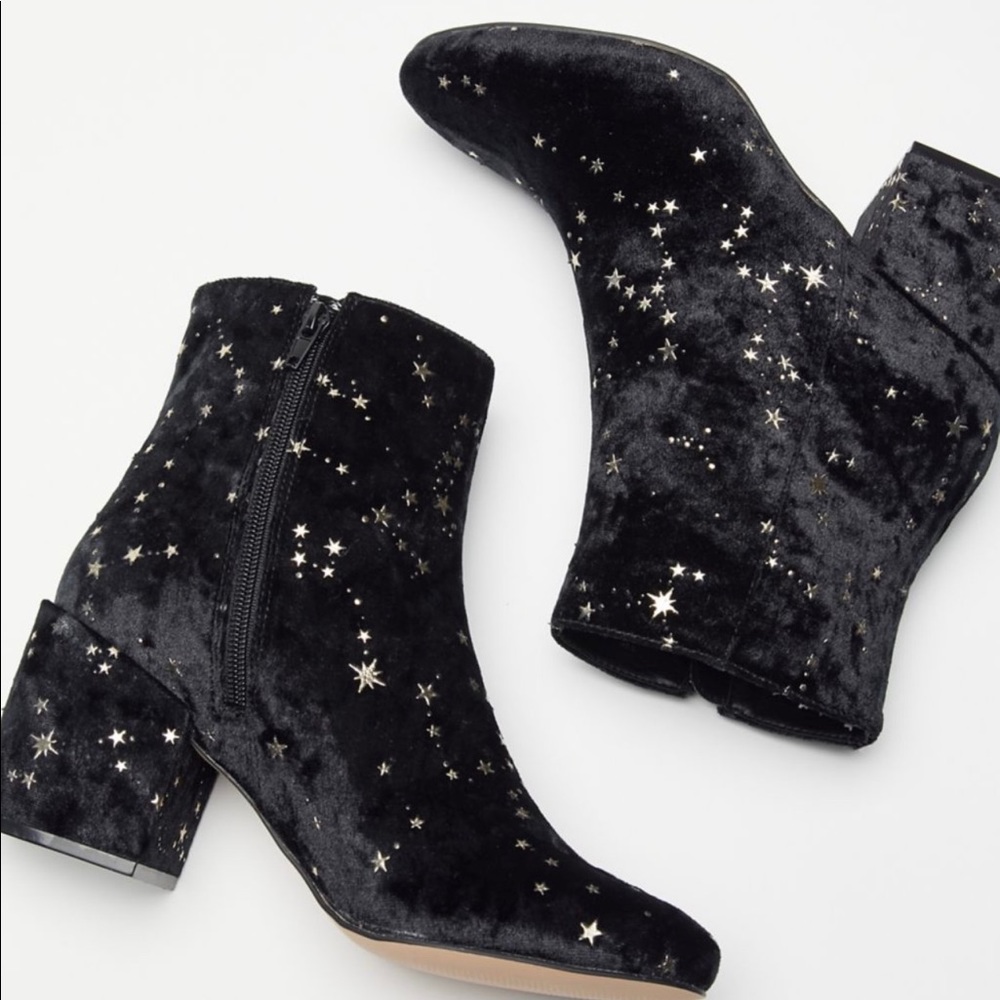 Urban Outfitters black constellation booties